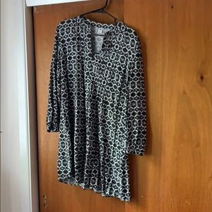 Black and white dress flowy